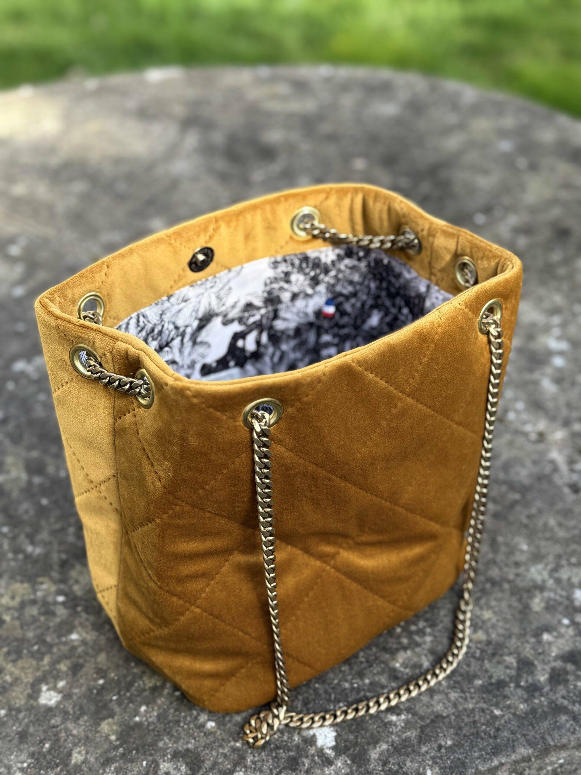 Sac seau Margot jaune moutarde