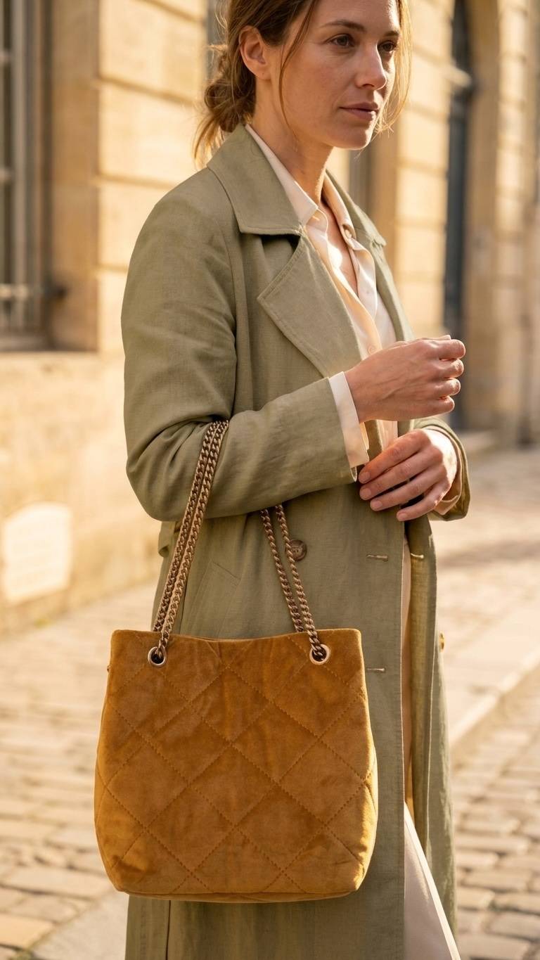 Sac seau Margot jaune moutarde