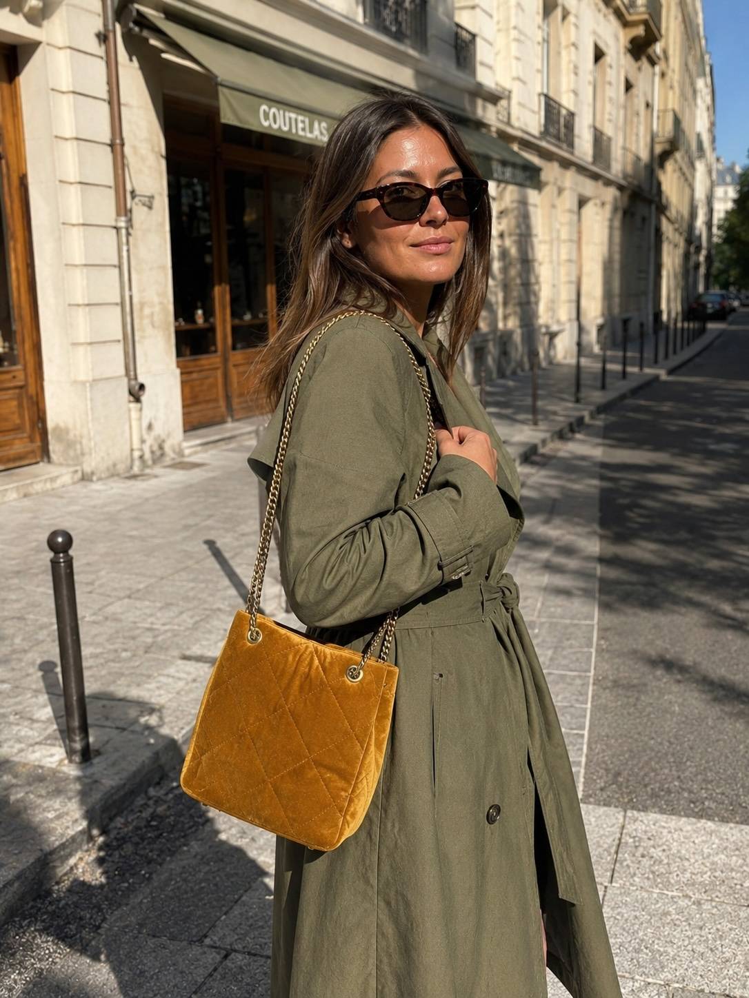 Sac seau Margot jaune moutarde