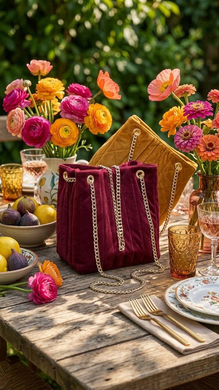 Sac seau Margot velours