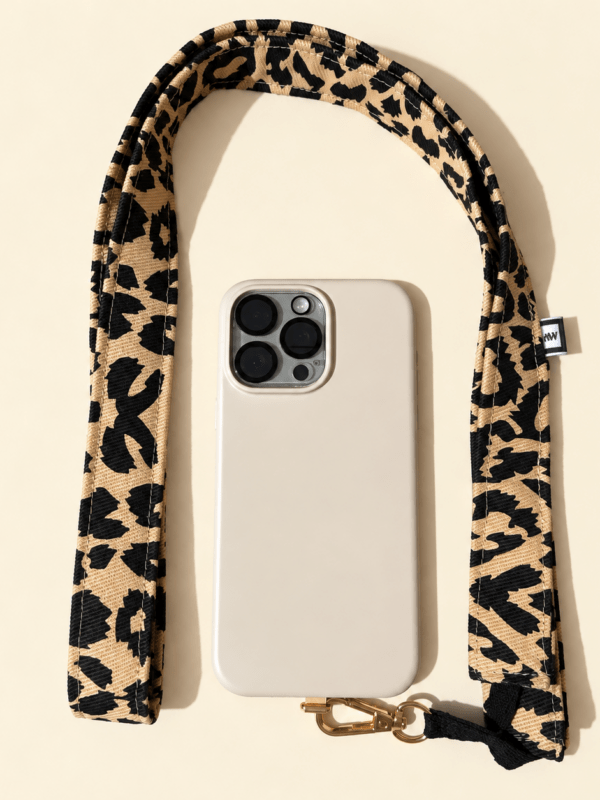 cordon de téléphone léopard beige maison mallow