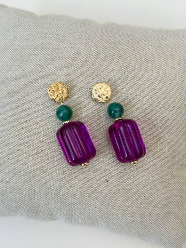 Boucles d'oreilles Capucine roses