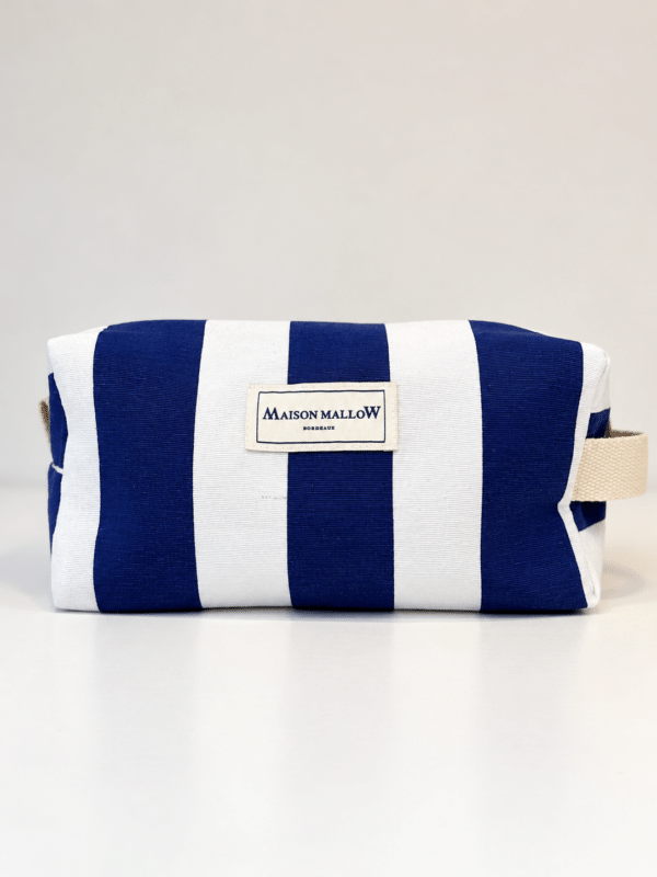 Trousse rayée bleue marine et blanc Maison Mallow